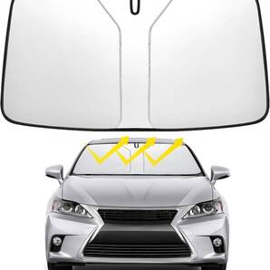 サンシェード 車 フロント 折りたたみ 車 日除け フロント 二重厚くした生地 遮光率99% 車用サンシェード 簡単に取り付け M