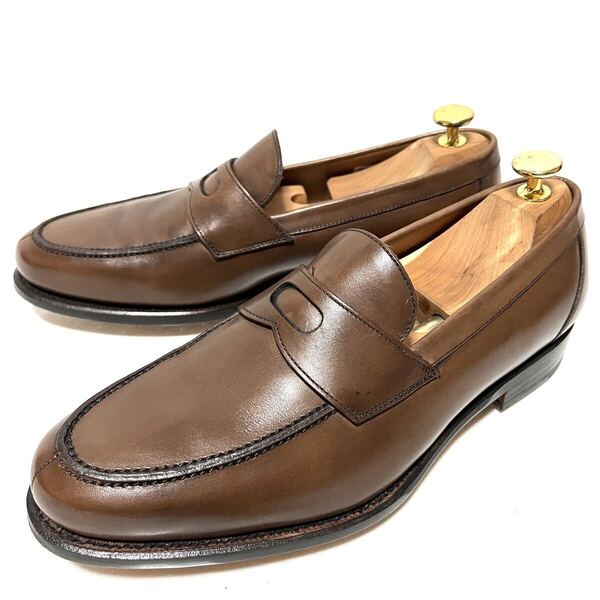 ★美品★UNION IMPERIAL ユニオンインペリアル★コインローファー★7(25.5cm)★茶 ブラウン★革靴 レザーシューズ メンズ ビジネス★