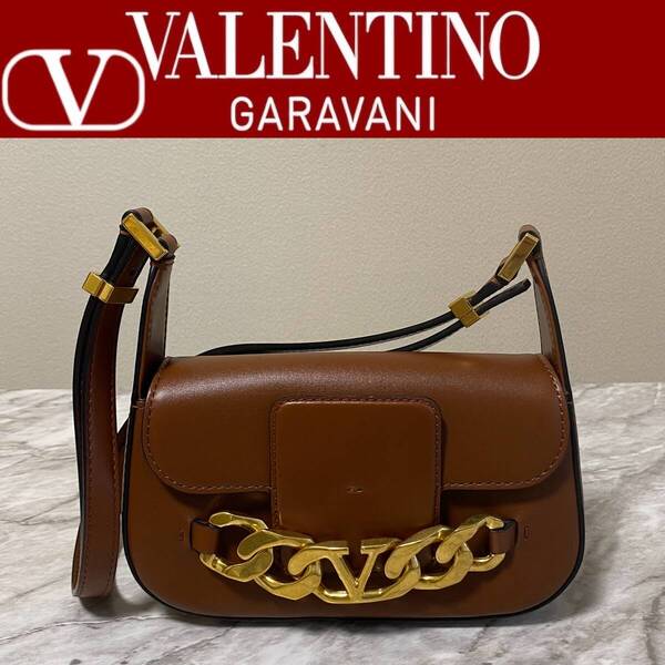 2239【新品 定価29.7万円】ヴァレンティノ★Vロゴレザーショルダーバッグ★ハンドバッグ★クロスボディバッグ★3way★Valentino Garavani★