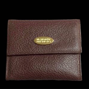 【美品】MIKIMOTO 二つ折り財布 9cm 金属ロゴ