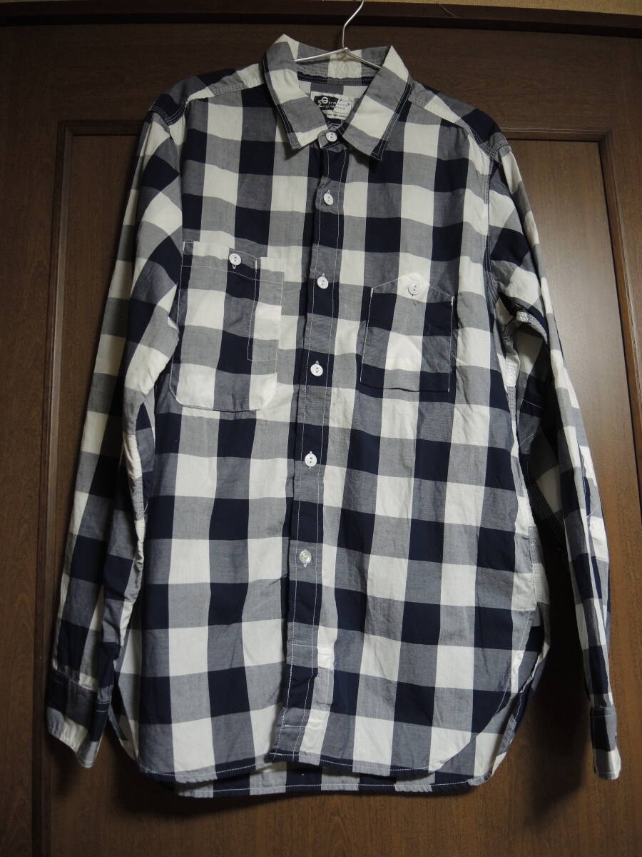 ★美品 エンジニアードガーメンツ 長袖シャツ チェック USA製 綿 大きめM ☆美品 エンジニアードガーメンツ 長袖シャツ チェック USA製 綿