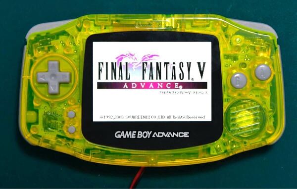 ゲームボーイアドバンス バックライト IPS液晶 v3 換装品 クリアイエロー