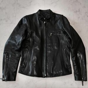 ヘルムートラング シングルライダースジャケット 羊革 36 M~L 00s 黒 メンズ HELMUT LANG Archive アーカイブ 00s レザージャケット 本革