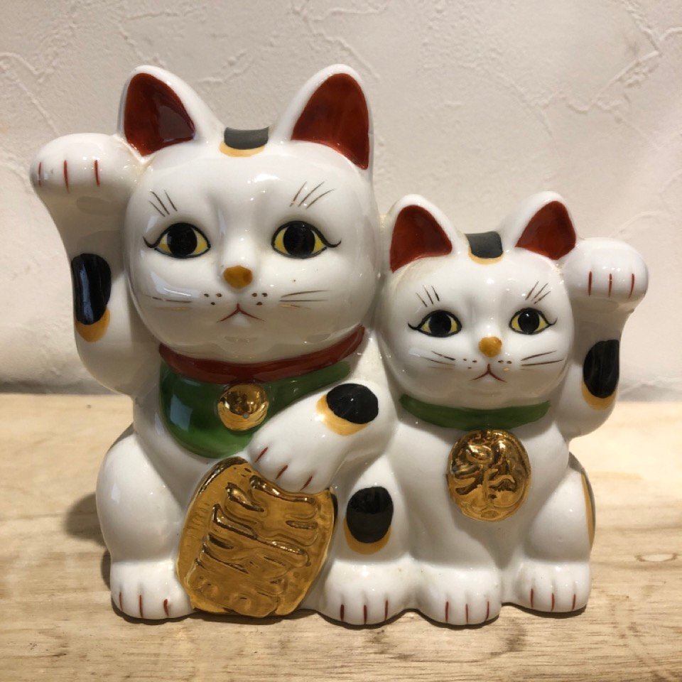 ヴィンテージ 骨董 猫 2匹 セット 置物 オブジェ 招き猫 陶器 2025年最新】Yahoo!オークション -昭和 レトロ 猫 置物(置物)の
