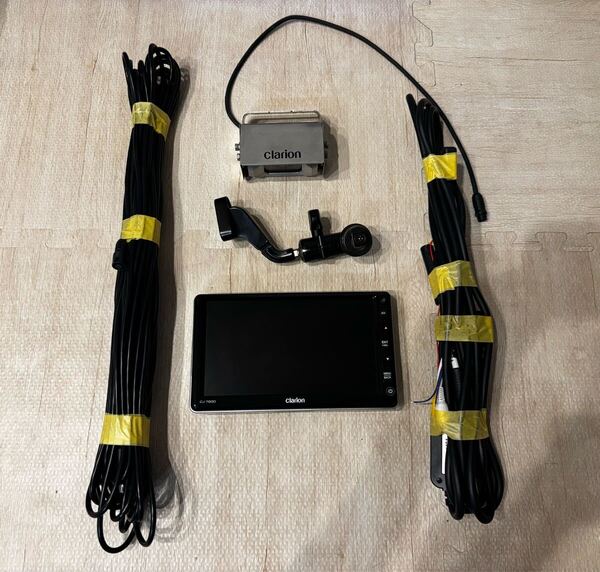 美品フルセット クラリオン CJ-7600A バックカメラ用モニター CC-6600B バックカメラ 動作確認済 12/24V車対応 clarion 15.3m