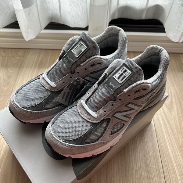 送料無料 新品未使用 米国正規店購入 ニューバランス New Balance 990 GR4 US8.5 (26.5cm) D幅 グレー Made in USA