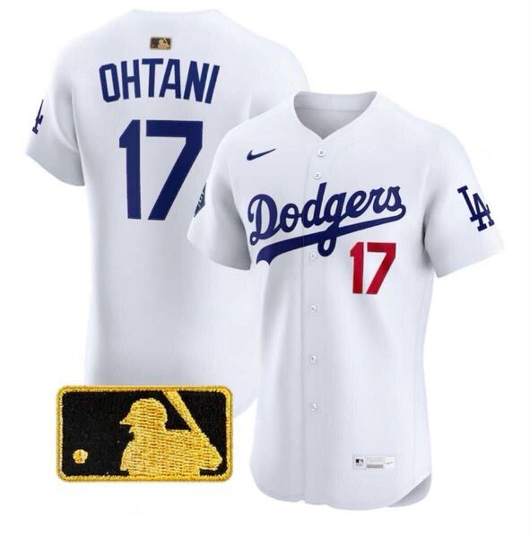 大谷翔平 ゴールドMLBロゴパッチ付エリートユニフォーム ゴールドバッターマン 2025 ロサンゼルス ドジャース Nike MLB公式 正規品