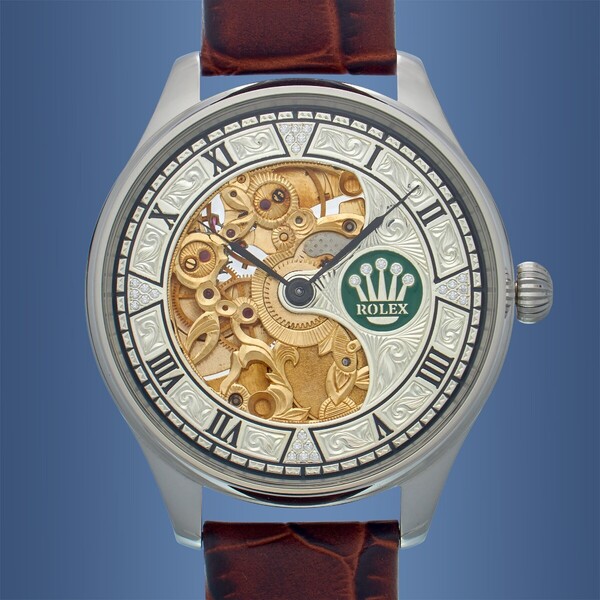 アンティーク/Marriage watch/ROLEX 懐中時計をアレンジし48mmのメンズ腕時計 /半年保証/ 手巻き