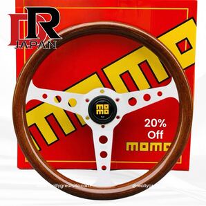 MOMO Indy ウッドステアリング車ハンドル14インチ