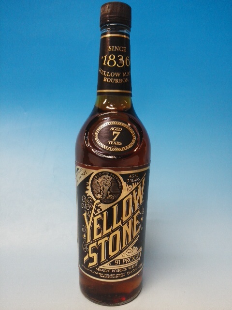 YELLOW STONE イエローストーン 7年 バーボン 古酒　木箱付き Yahoo!オークション -「イエローストーン7年」の落札相場・落札価格