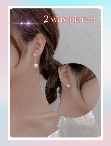 2way 揺れるパールピアス 一粒 シンプル パールピアス 大ぶり 上品 プレゼント 結婚式 入学式 送料無料!
