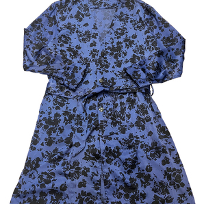 RUDE GALLERY NO COLLAR ROBE FLOWER ルードギャラリー ノーカラーローブ 19ss ブルー 青 ガウン チバユウスケ