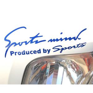 ☆ 全文字ブルー ☆ Sport mind スポーツマインド 車 ステッカー L Lサイズ 車 ステッカー おしゃれ LLサイズ 約11×35cm