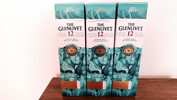 新品未開栓☆ザ・グレンリベット 12年 200周年記念 限定ボトル 3本セット 43度 700ml THE GL