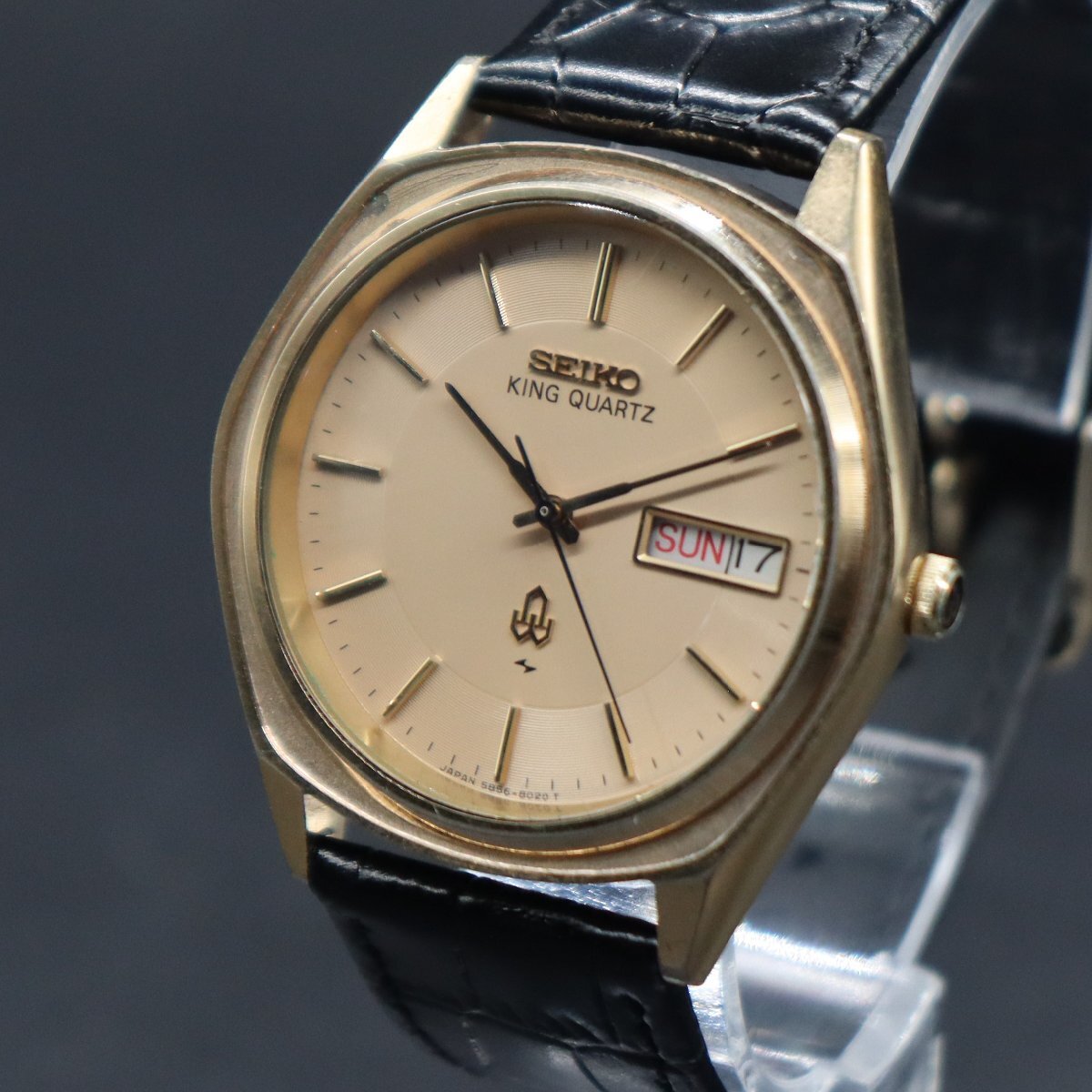 電池新品 セイコー 腕時計 キングクォーツ 5856-5010 稼働品 Yahoo!オークション -「セイコーキングクォーツ5856」(その他