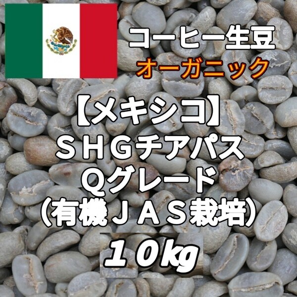 【メキシコ】SHGチアパス Qグレード コーヒー生豆 10kg(コーヒー生豆 自家焙煎 コーヒー豆 コーヒー 珈琲)