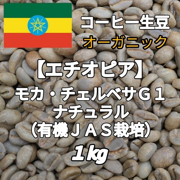 【エチオピア】モカ・チェルベサG1 ナチュラル コーヒー生豆1kg(コーヒー生豆 自家焙煎 コーヒー豆 コーヒー 珈琲)