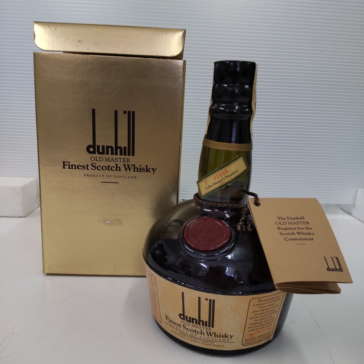 dunhill ダンヒル スコッチウイスキー　未開封 dunhill（ダンヒル） OLD MASTER スコッチウイスキーの買取実績