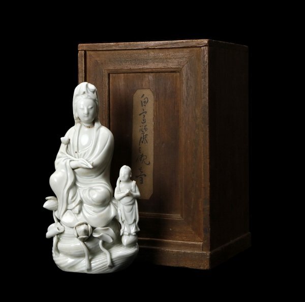 中国 徳化窯白磁 立魚観音像 時代箱付 M R3337 Yahoo!オークション -「徳化窯」の落札相場・落札価格