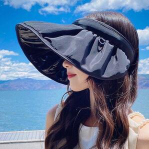 黒 サンバイザー ブラック 黒 UVカット 帽子 ゴルフ カチューシャ