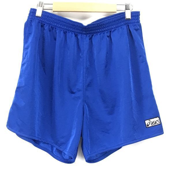 日本製★asics★ショートパンツ【メンズL/青/ブルー】◆BG788