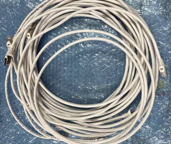 LAN パッチケーブル 6本セット 10ft(約3m) Cat6a ツメ折れ防止 シールド付き (SFTP) ネットワーク用 LAN パッチケーブル(PVC CMX、白色)