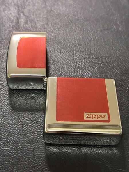 zippo レッド 前面加工 外側ケース アウター 希少モデル 2022年製