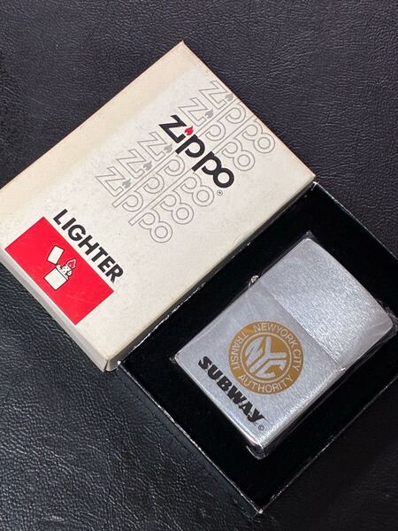 zippo SUBWAY 1981年製希少モデル ヴィンテージ シルバーインナー 年代物 ケース ヴィンテージ取扱説明書付き