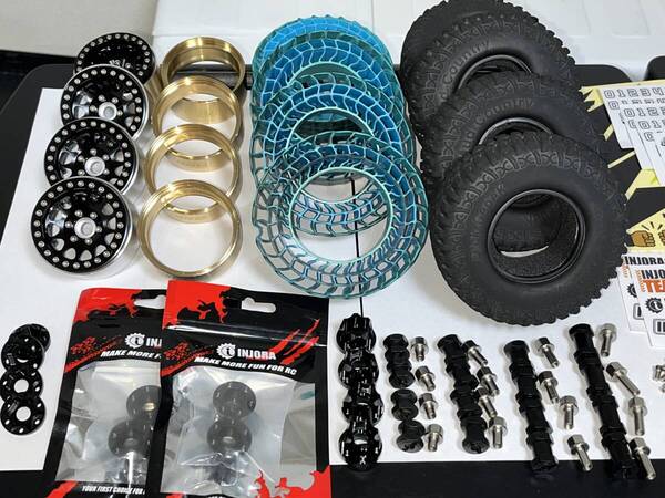 【INJORA (インジョラ)★1.9インチホイール タイヤ アダプター 豪華セット】RC4WD クローラー アキシャル トラクサス バギー ラジコン 真鍮