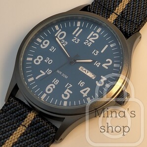 《期間特価1000円引き中!!》センターゴールドラインがお洒落【デイデイト機能搭載/新品】アビエイター ダブルレイヤードエアフォースブルー