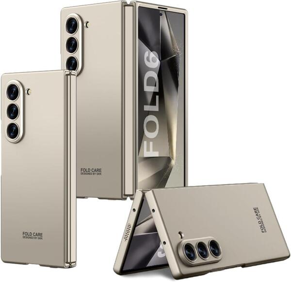 Torske Galaxy Z Fold6 ケース ギャラクシーFold6 ケース Galaxyzfold6 ケース 超薄 軽量 折りたたみスマートフォン - チタングレー
