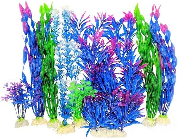 水槽用 人工水草 レイアウト 水槽飾り フィッシュタンク人工水草 水槽内装 アクアリウム 観賞魚/熱帯魚/金魚 隠れ家 水族館内装 構築植物
