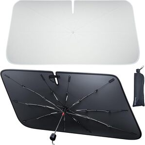 Lamicall 傘式 車 サンシェード フロント: フロントガラス サンシェード 日除け クルマ フロント カーシェイド 折り畳み式 断熱 カー用品