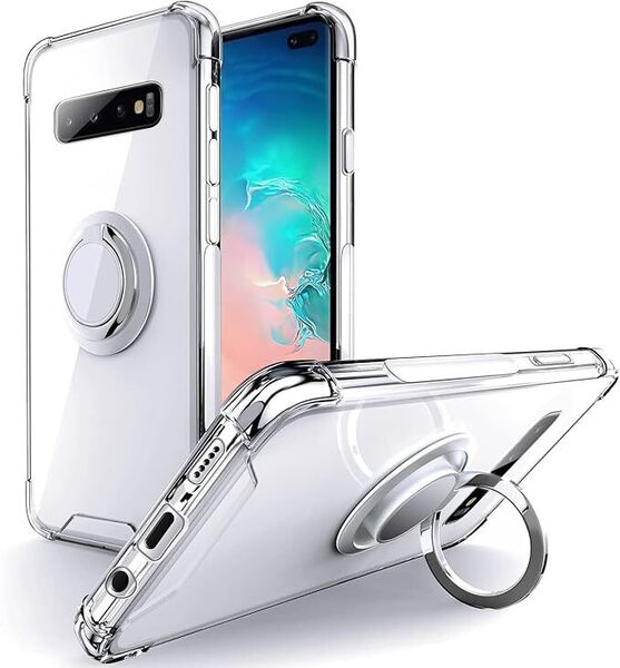 Galaxy S10 ケース リング付き SC-03L SCV41 カバー 回転リング 耐衝撃 耐久 すり傷防止 滑り止め 四隅がエアクッション構造 スタンド機能