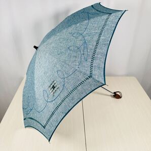 フロンティア 日傘 折りたたみ傘 レトロデザイン 刺繍入り 木製持ち手 タグ付き 日本製 ヴィンテージ傘 r15H