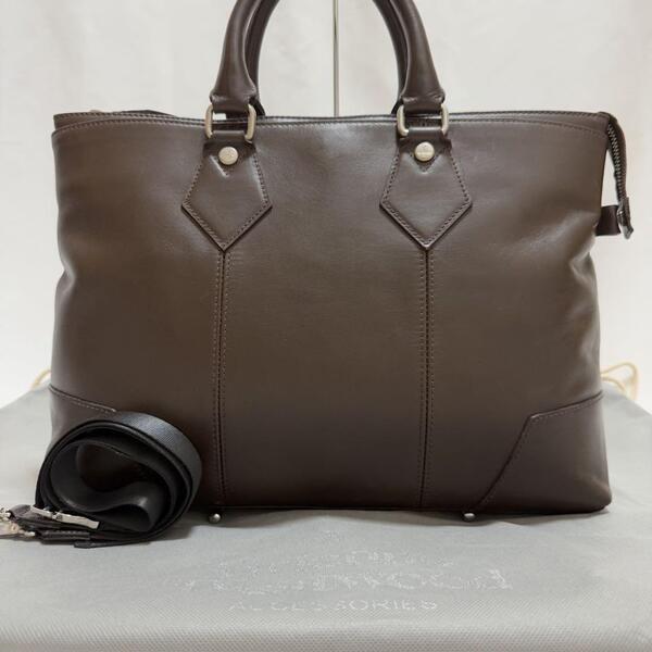 【極美品】VIVIENNE WESTWOOD ヴィヴィアンウエストウッド 2way ビジネスバッグ ショルダーバッグ レザー 手提げ ブラウン 茶 ユニセックス