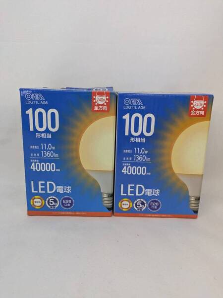 ★★OHM オーム電機 LED電球ボール電球形E26 100形相当 G95昼光色|LDG11D AG6 06-5532 2個セット