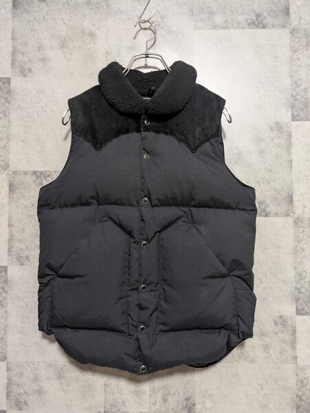 beauty&youth別注 ロッキーマウンテン ダウンベスト Rocky Mountain 36 ブラック ナイロン 黒 OSAGARI