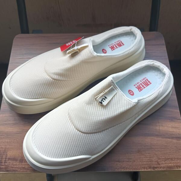 新品 26.5cm メンズ スリッポン シューズ ホワイト 靴 男女兼用