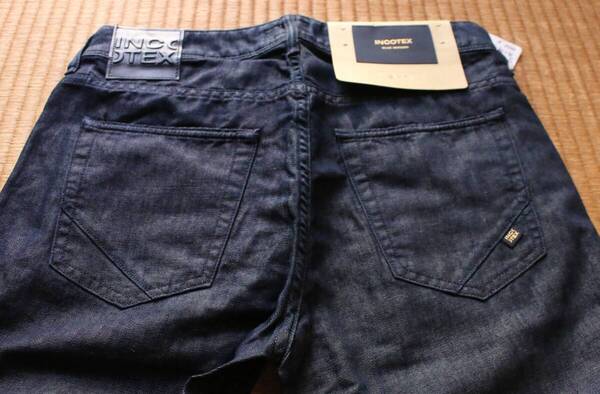 未使用・未調整 イタリア INCOTEX ブルーディヴィジョン 綿麻 Slim Fit ワンウォッシュコットン リネン ストレッチデニム 価格6万500円