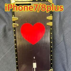 iPhone7/8plus ハート スクエア フレーム iPhoneケース