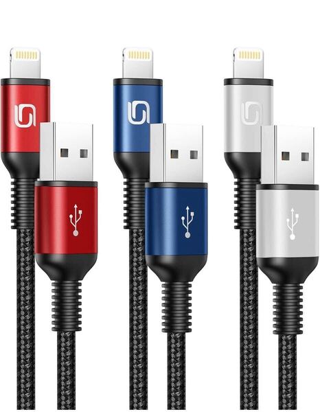 iPhone 充電 ケーブル 1M 3本C89コネクタ/ MFi認証ライトニングケーブル iPhone 充電器 ケーブル 急速充電 データ転送 lightning