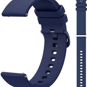 時計バンド 時計ベルト 20mm シリコンバンド 替えベルト スマートウォッチバンド 防水 交換ベルト スポーツループ 軽量 通気性 ネイビー
