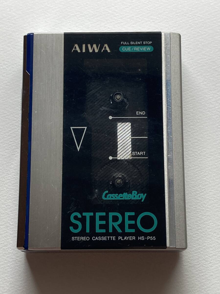 ジャンク AIWA カセットボーイ HS-P55 ステレオカセットプレーヤー Yahoo!オークション -「p55」(再生専用) (カセットプレーヤー)の
