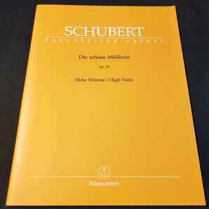楽譜 高声&ピアノ シューベルト 美しき水車小屋の娘 D 795 Op.25 高声用 ベーレンライター 棚B1