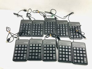 中古動作品 10個セット エレコム テンキー 有線 メンブレン Mサイズ 1000万回高耐久 ブラック TK-TCM011BK/RS