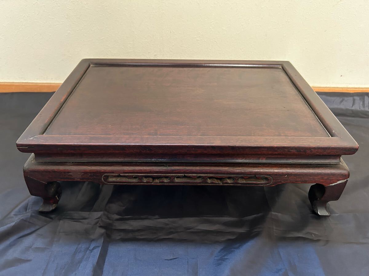 花台、唐木？平卓、漆仕上げ、飾り台、ダルマ型、華道、盆栽台、和室、インテリア 花台、唐木？平卓、漆仕上げ、飾り台、ダルマ型、華道、盆栽台