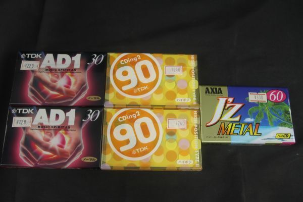 TDK axia カセットテープ　ハイポジ5本　ノーマル9本　計14本 未開封 Yahoo!オークション -「axia カセットテープ 未開封」の落札相場
