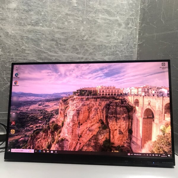 表示暗め 通電可能 10点マルチタッチ対応 21.5型ワイド 液晶ディスプレイ 光沢FHD LCD-MF224FDB-T 電源&USB&HDMIケーブル付 必ず内容確認