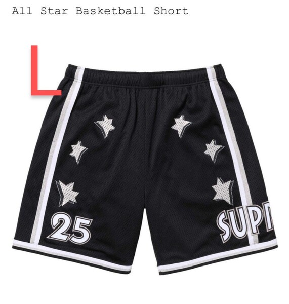 Lサイズ 新品 Supreme All Star Basketball Short Black シュプリーム オールスター バスケットボール ショーツ ハーフパンツ